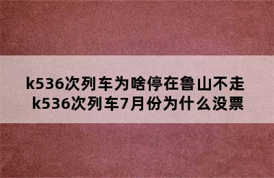 k536次列车为啥停在鲁山不走 k536次列车7月份为什么没票